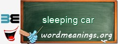 WordMeaning blackboard for sleeping car